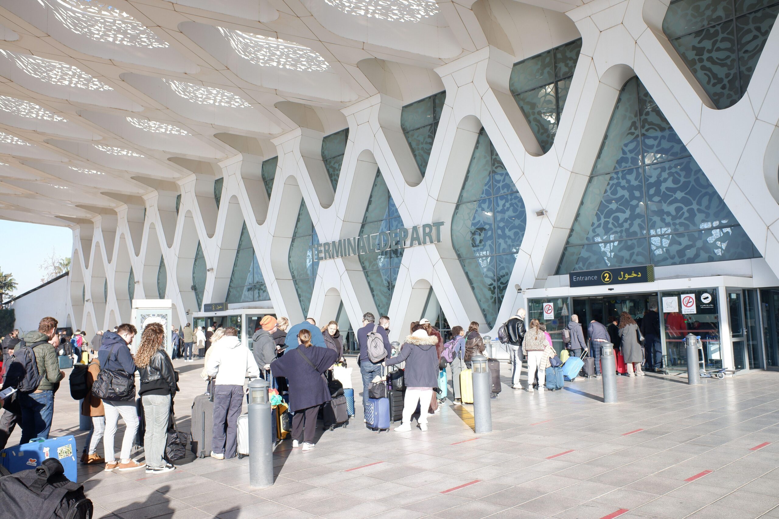 Marrakesh Airport. Part of the massive infrastructure push for the 2030 FIFA world cup, also including a new airport in Boujdour, Western Sahara