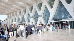 Marrakesh Airport. Part of the massive infrastructure push for the 2030 FIFA world cup, also including a new airport in Boujdour, Western Sahara