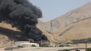 Smoke rises following what Iran says was an Israeli attack on Sharan Oil depot in Tehran, Iran, June 16, 2025. Majid Asgaripour/WANA (West Asia News Agency) via REUTERS ATTENTION EDITORS - THIS PICTURE WAS PROVIDED BY A THIRD PARTY