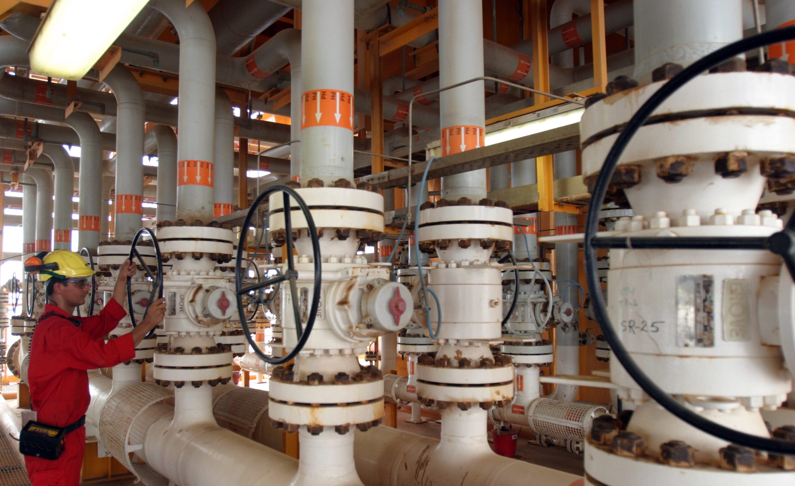 An worker at the Soroush oil field. Iranian oil capacity is the third largest in Opec