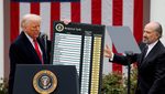 US President Donald Trump delivers remarks on tariffs, which are set to include a steep rise on metals